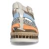 Rieker Multi Strap Low Wedge Sandal - Multi Print